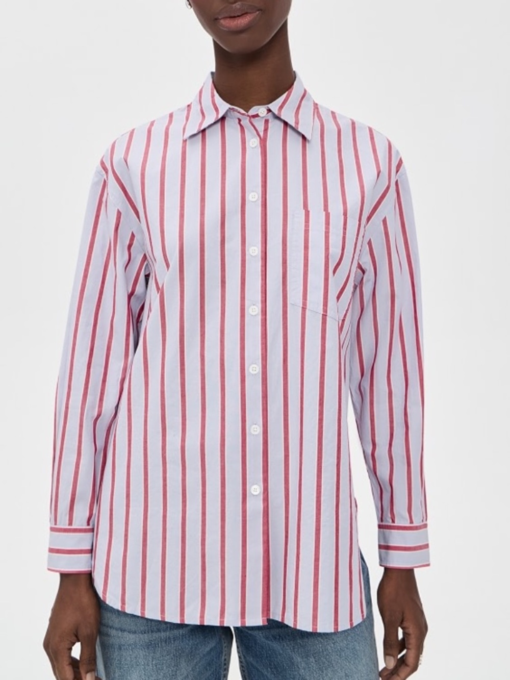 NWT Madewell Easy Stripe Cotton Button Down (M)